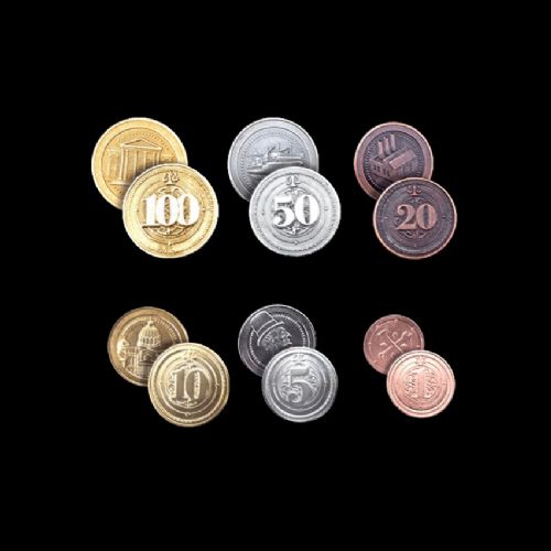 Hegemony Board Game Pack of 85 Premium Metal Coins